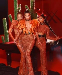 Shopalbina2022 Phoenix Orange Dress 2020's