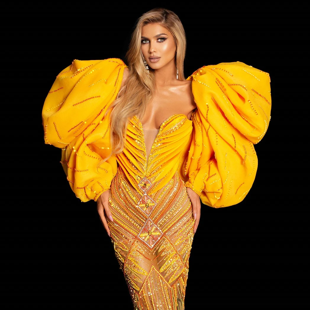 Shopalbina2022 GLORIA Puff Sleeves Dress 2 Shopalbina2022 GLORIA Puff Sleeves Dress