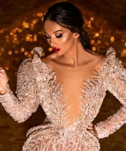 Shopalbina2022 Long Embellished Dress