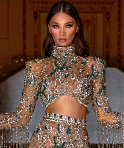 Shopalbina2022 Two-piece Embellished Dress