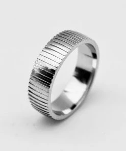 Shopalbina2022 Accessories Lines Detailing Silver Ring
