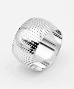 Shopalbina2022 Accessories Wide Round Ring With Lines Detailing