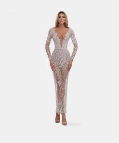 Shopalbina2022 Mid-length White-silver Dress