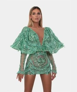 Shopalbina2022 WILD Short Mint-green Dress