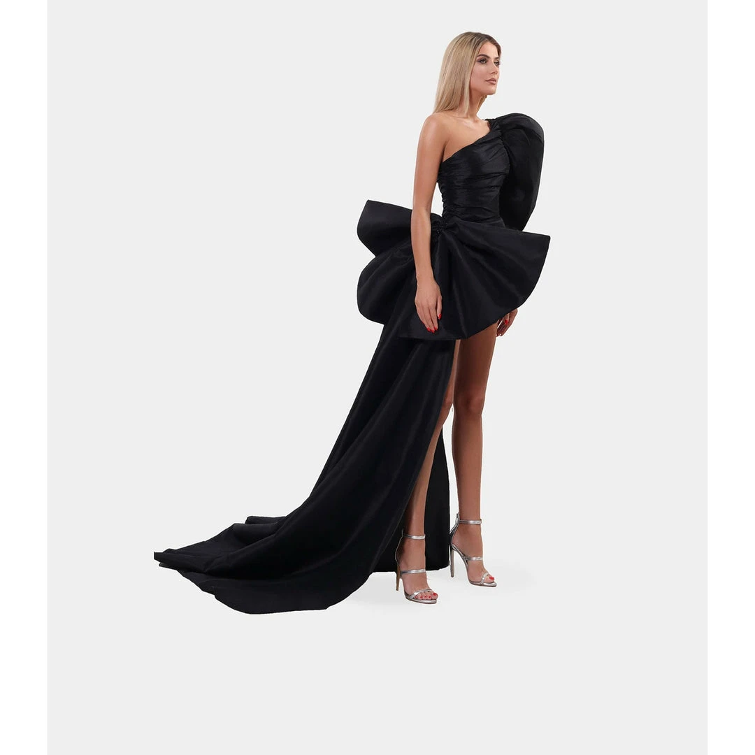 Shopalbina2022 Long Ribbon One Sleeved Dress 3 Shopalbina2022 Long Ribbon One Sleeved Dress