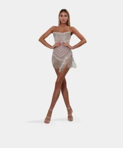 Shopalbina2022 Corset Silver Short Dress