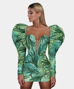 Shopalbina2022 WILD Green Printed Dress 6 Shopalbina2022 WILD Green Printed Dress