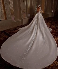 Shopalbina2022 Bridal Couture Mermaid Gown With Embellished Detachable Train