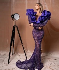 Shopalbina2022 FEMME Long Embellished Mermaid Dress