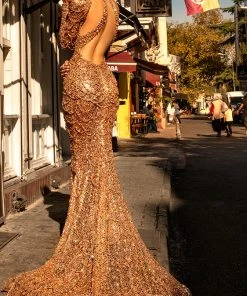 Shopalbina2022 Gold Evening Dress MESMERIZING