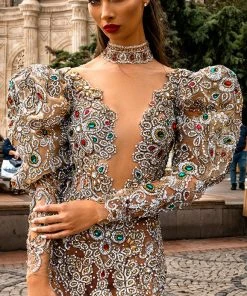 Shopalbina2022 Tulle Mermaid Embroidered Dress