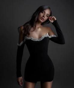 Shopalbina2022 VASL Short Black Dress