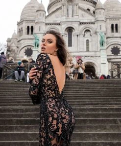 Shopalbina2022 Lace Black Dress BRIGITTE