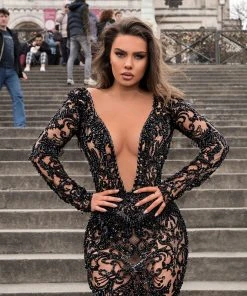 Shopalbina2022 Lace Black Dress BRIGITTE