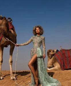 Shopalbina2022 DESERTE Long Mint Dress