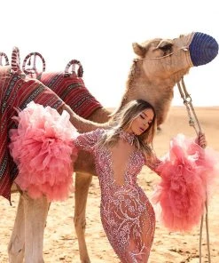 Shopalbina2022 DESERTE Long Light Pink Dress