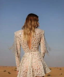 Shopalbina2022 Short Silver Dress DESERTE