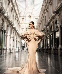 Shopalbina2022 Cream Ruffled Dress ELEONORE