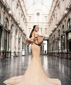 Shopalbina2022 Cream Ruffled Dress ELEONORE