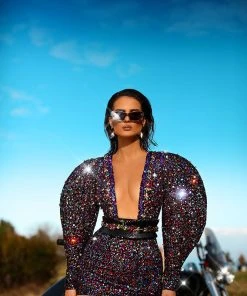 Shopalbina2022 BIKER ZONE Short Colorful Dress