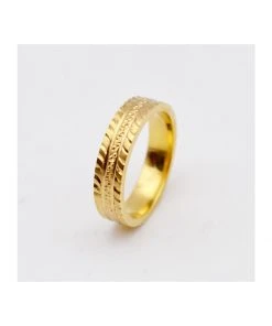 Shopalbina2022 Gold Ring With Lines And Dots