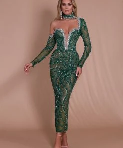 Shopalbina2022 Off-Shoulder Sleeve Green Dress ALBINADYLA X IVY SHOWROOM 6 Shopalbina2022 Off-Shoulder Sleeve Green Dress ALBINADYLA X IVY SHOWROOM