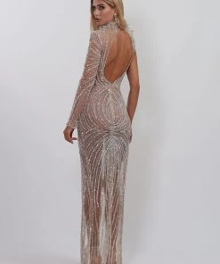 Shopalbina2022 Silver Embellished Gown WILD