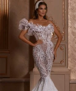 Shopalbina2022 One Shoulder Mermaid Bridal Gown