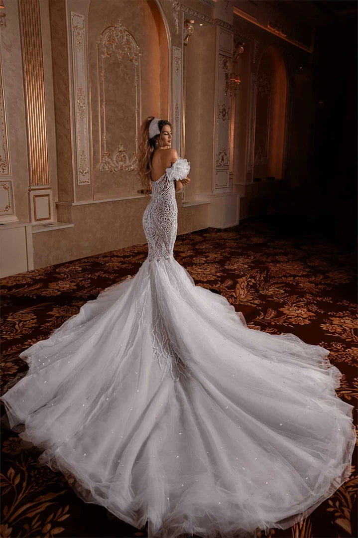 Shopalbina2022 One Shoulder Mermaid Bridal Gown 3 Shopalbina2022 One Shoulder Mermaid Bridal Gown