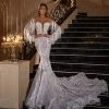 Shopalbina2022 Mermaid Tassel Sleeve Gown Bridal Couture